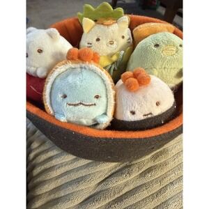 Basket of Sumikko Gurashi Plush With 5 Characters 2017 San-X